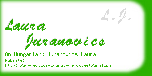 laura juranovics business card